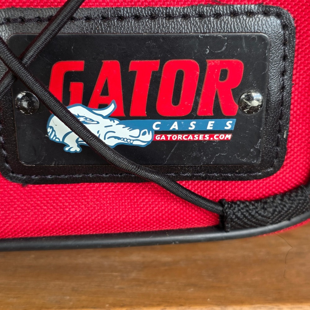 Gator Cases Red Padded Gear Bag Mixer Case with Shoulder Strap and Mesh Pocket - Picture 2 of 12